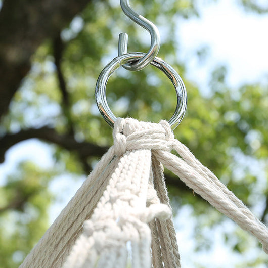 Hanging Chair | Cotton Rope & Steel | Coastal Design for Outdoor Garden Relaxation 5