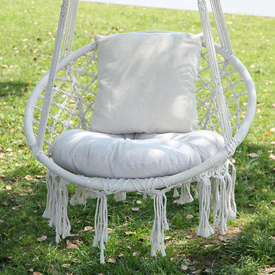 Hanging Chair | Cotton Rope & Steel | Coastal Design for Outdoor Garden Relaxation 7
