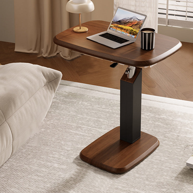 Height-Adjustable Scandinavian Side Table with Saddle Leather Finish | Versatile End Table for Living Room 10