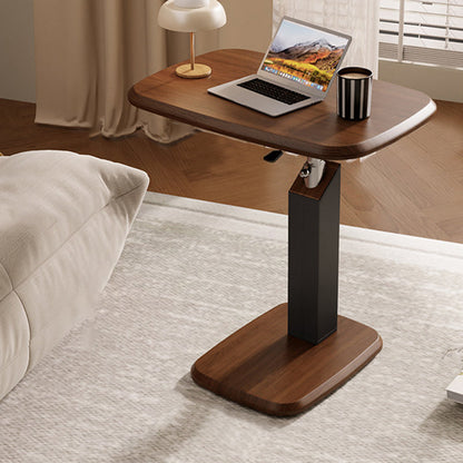 Height-Adjustable Scandinavian Side Table with Saddle Leather Finish | Versatile End Table for Living Room 10