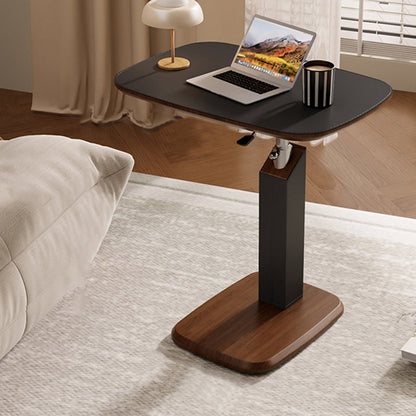 Height-Adjustable Scandinavian Side Table with Saddle Leather Finish | Versatile End Table for Living Room 2