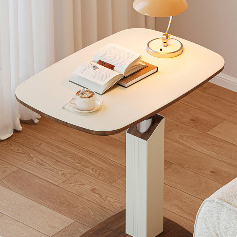 Height-Adjustable Scandinavian Side Table with Saddle Leather Finish | Versatile End Table for Living Room 5