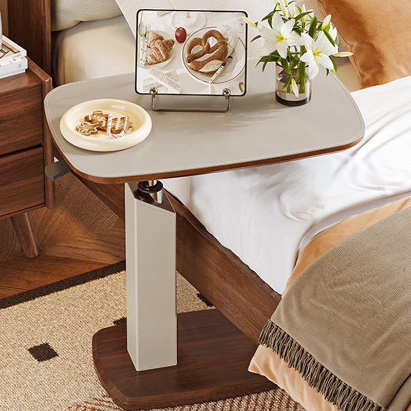Height-Adjustable Scandinavian Side Table with Saddle Leather Finish | Versatile End Table for Living Room 7