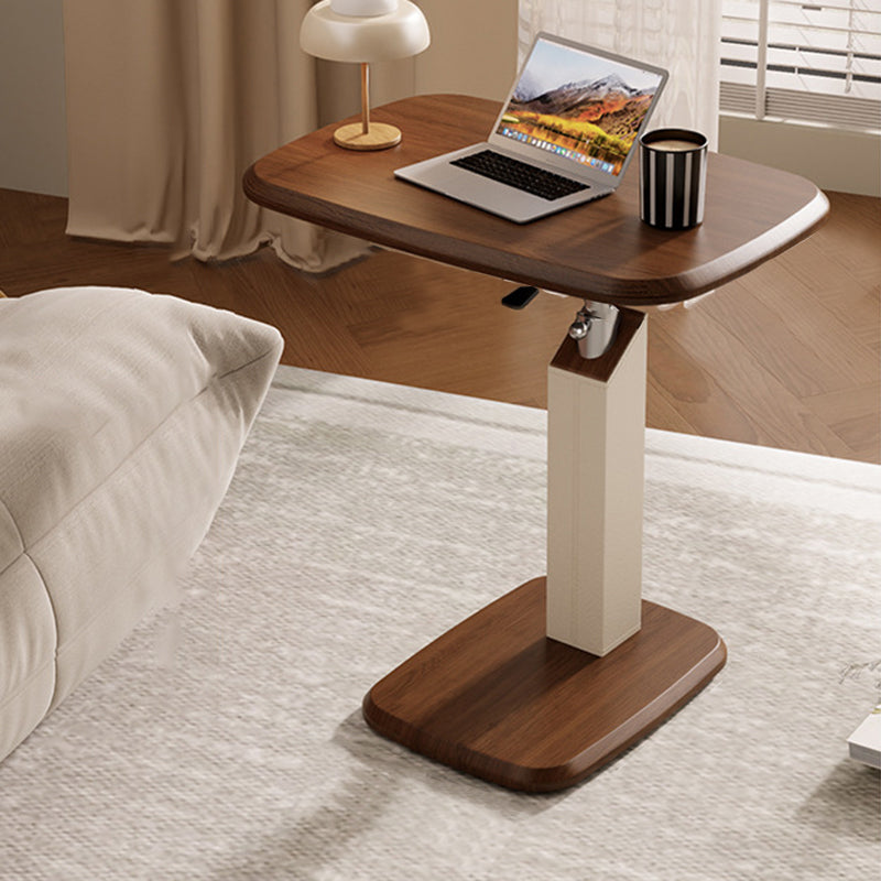 Height-Adjustable Scandinavian Side Table with Saddle Leather Finish | Versatile End Table for Living Room 9