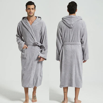 Hooded Bathrobe | High-Quality Cotton | Soft, Breathable Fabric | Perfect for Home and Spa 2