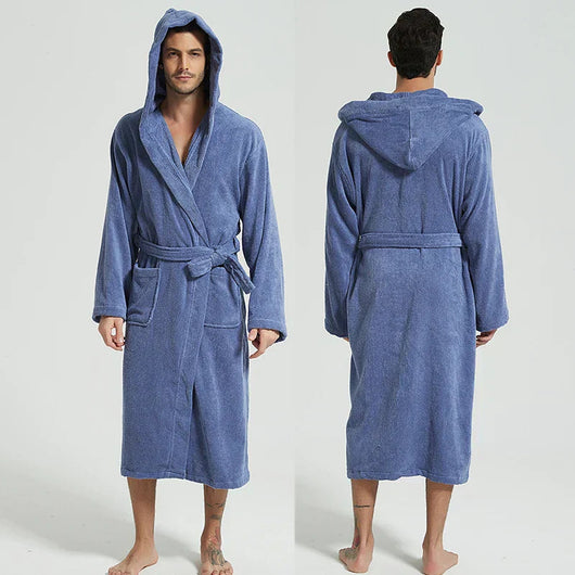 Hooded Bathrobe | High-Quality Cotton | Soft, Breathable Fabric | Perfect for Home and Spa 3