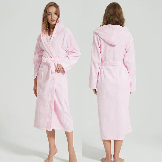 Hooded Bathrobe | High-Quality Cotton | Soft, Breathable Fabric | Perfect for Home and Spa 4