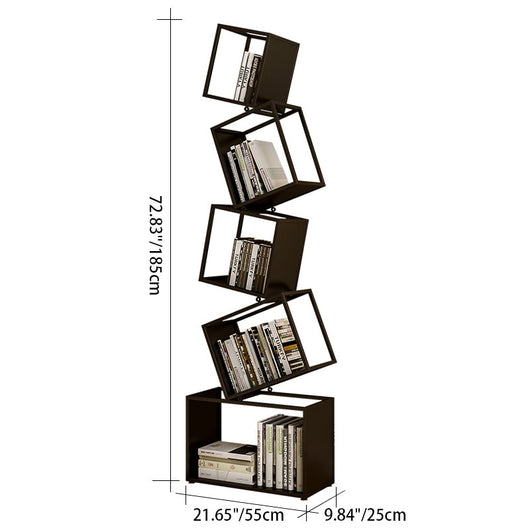 Iron Bookshelf with 5 Shelves | Modern Creative Design for Home Office Storage 3