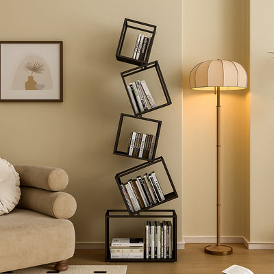 Iron Bookshelf with 5 Shelves | Modern Creative Design for Home Office Storage 4