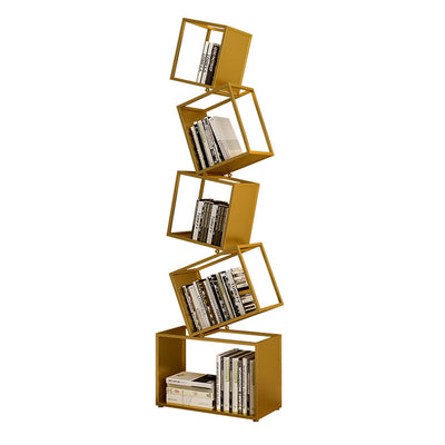 Iron Bookshelf with 5 Shelves | Modern Creative Design for Home Office Storage 7