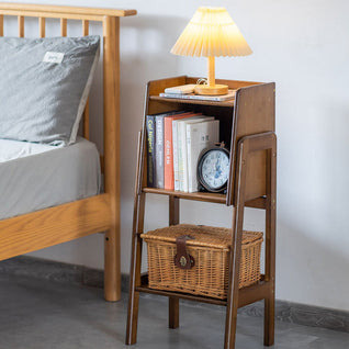Japanese Bamboo Bookshelf with Stylish Storage | Eco-Friendly Design for Living Room