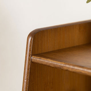 Japanese Bamboo Bookshelf with Stylish Storage | Eco-Friendly Design for Living Room