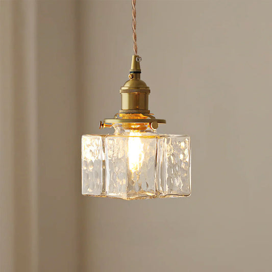 JewelGlass | Elegant Brass And Glass Kitchen Pendant Lighting Fixture 0