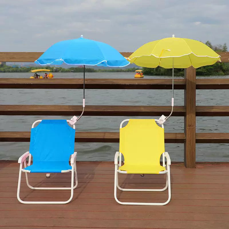 Kids Outdoor Recliner Chair | Foldable PP & Metal Design with Sunshade | Garden & Beach Use 1