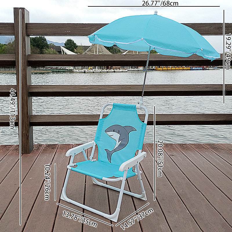 Kids Outdoor Recliner Chair | Foldable PP & Metal Design with Sunshade | Garden & Beach Use 10