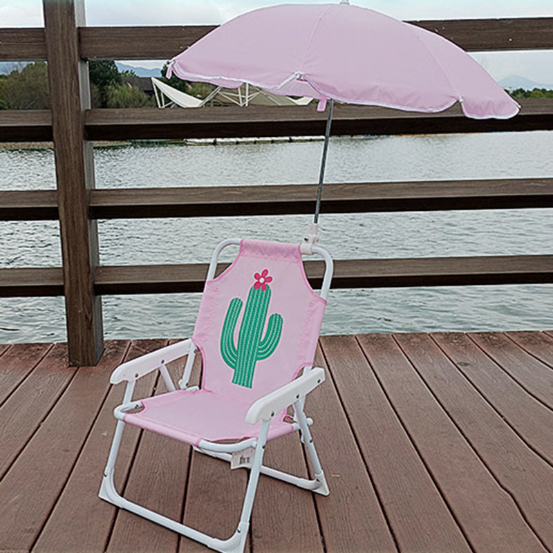 Kids Outdoor Recliner Chair | Foldable PP & Metal Design with Sunshade | Garden & Beach Use 14