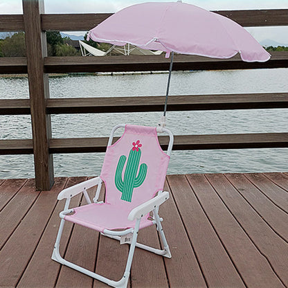 Kids Outdoor Recliner Chair | Foldable PP & Metal Design with Sunshade | Garden & Beach Use 14