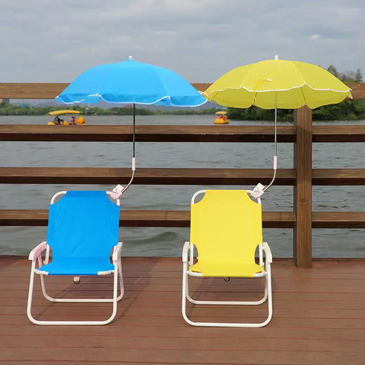 Kids Outdoor Recliner Chair | Foldable PP & Metal Design with Sunshade | Garden & Beach Use 1