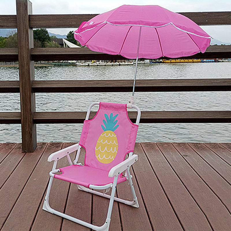 Kids Outdoor Recliner Chair | Foldable PP & Metal Design with Sunshade | Garden & Beach Use 5