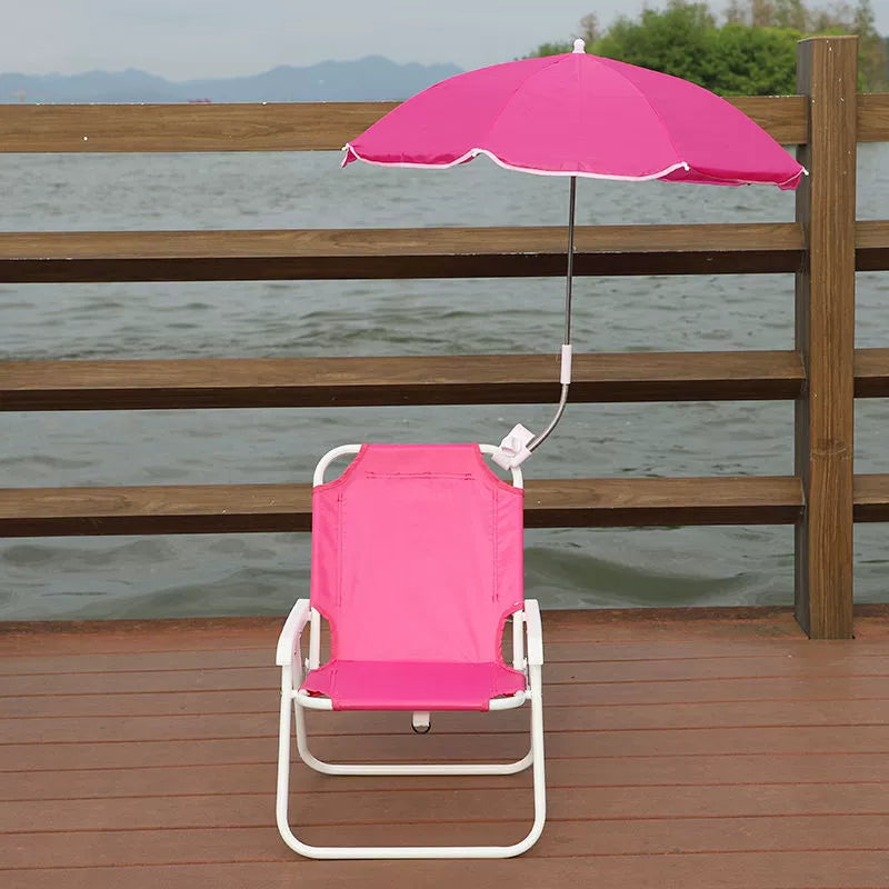 Kids Outdoor Recliner Chair | Foldable PP & Metal Design with Sunshade | Garden & Beach Use 6