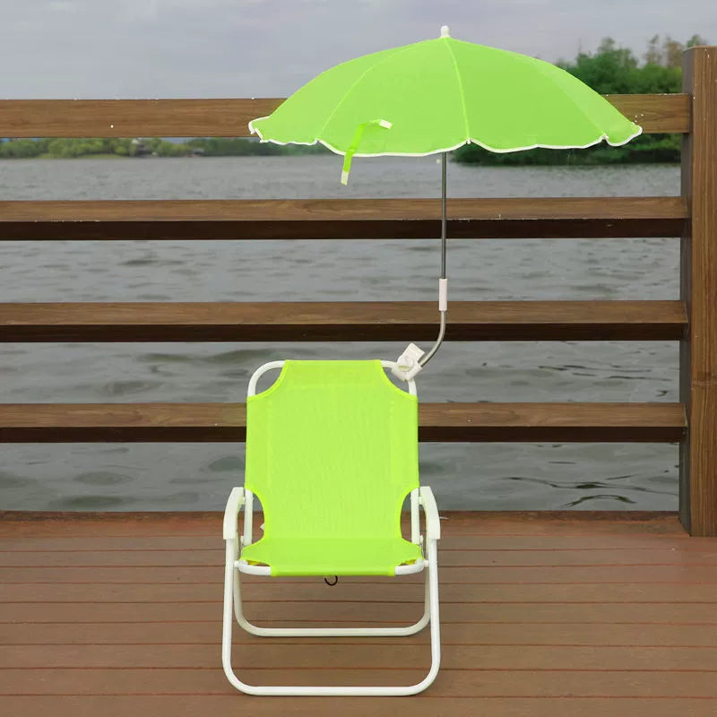 Kids Outdoor Recliner Chair | Foldable PP & Metal Design with Sunshade | Garden & Beach Use 7