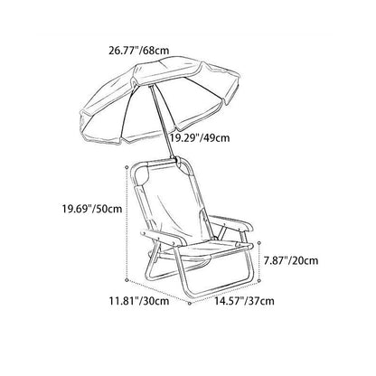 Kids Outdoor Recliner Chair | Foldable PP & Metal Design with Sunshade | Garden & Beach Use 8