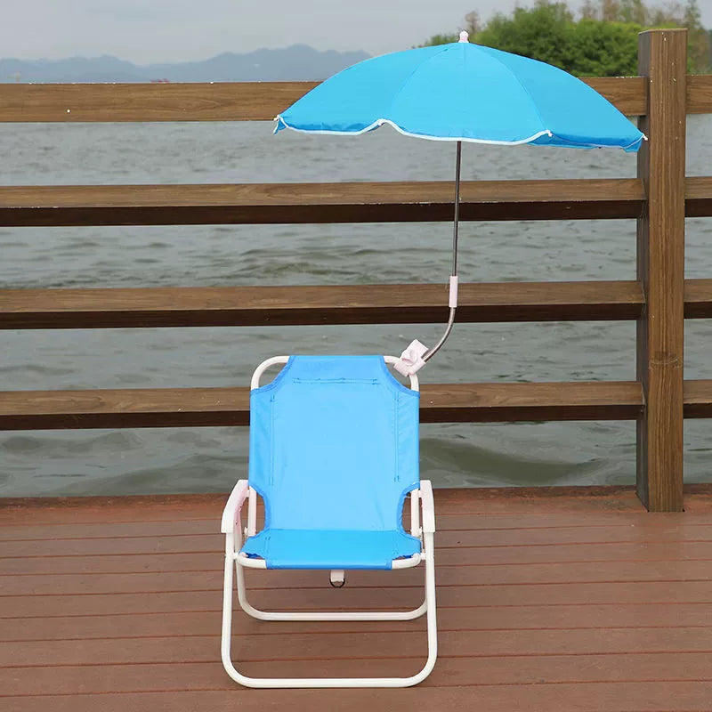Kids Outdoor Recliner Chair | Foldable PP & Metal Design with Sunshade | Garden & Beach Use 9