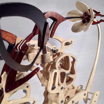 Kinetic Hummingbird Sculpture | Handcrafted Wood Art Decor with Dynamic Motion | Stunning Home Decor for Living Room 2