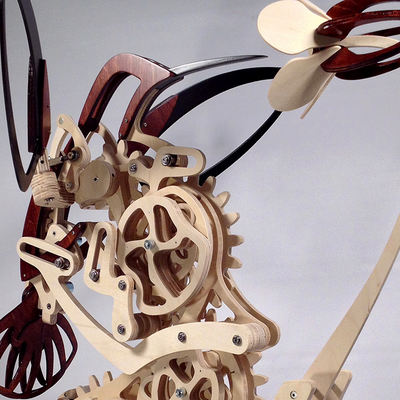 Kinetic Hummingbird Sculpture | Handcrafted Wood Art Decor with Dynamic Motion | Stunning Home Decor for Living Room 5