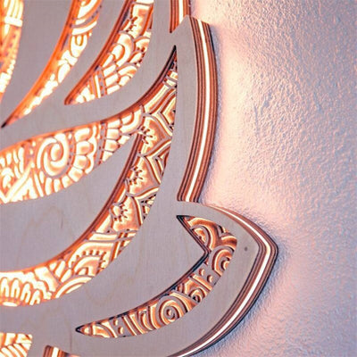 LotusAura | Elegant Spiritual Wall Sconce Lighting for Serene Spaces 4