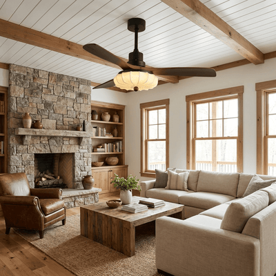 Lotus Bloom | Elegant Modern Flush Mount Ceiling Fan with Lights 2