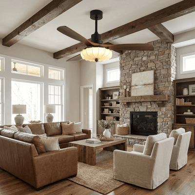 Lotus Bloom | Elegant Modern Flush Mount Ceiling Fan with Lights 4