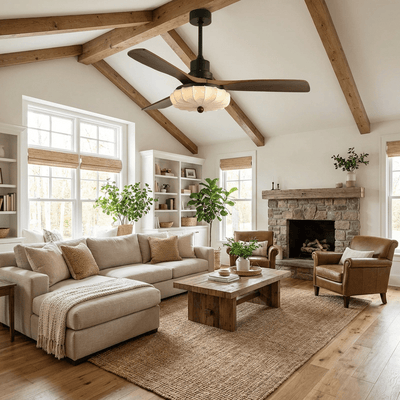 Lotus Bloom | Elegant Modern Flush Mount Ceiling Fan with Lights 5