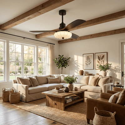 Lotus Bloom | Elegant Modern Flush Mount Ceiling Fan with Lights 6