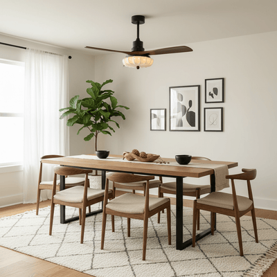 Lotus Bloom | Elegant Modern Flush Mount Ceiling Fan with Lights 8
