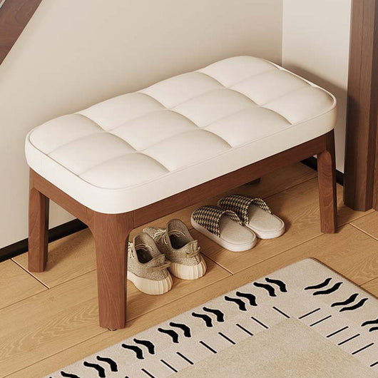 Low Stool | PU Leather & Solid Wood | Comfortable Seating | Entryway & Living Room 2