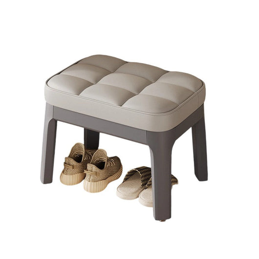 Low Stool | PU Leather & Solid Wood | Comfortable Seating | Entryway & Living Room 8