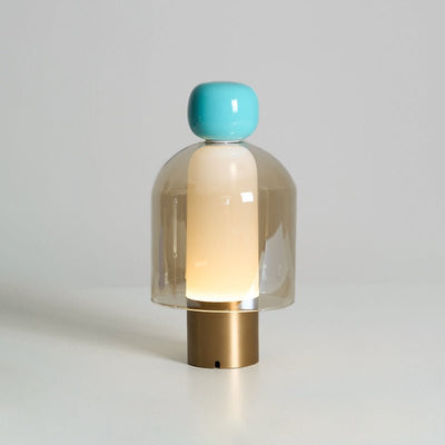LuminaJoy | Elegant Rechargeable Glass Table Lamp with Infinite Dimming 0