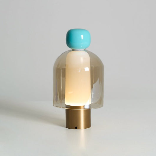 LuminaJoy | Elegant Rechargeable Glass Table Lamp with Infinite Dimming 0