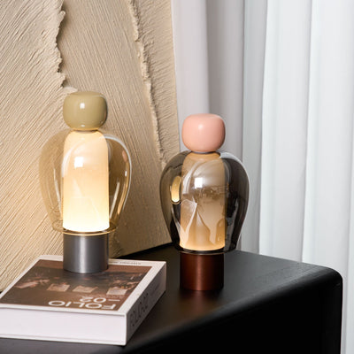 LuminaJoy | Elegant Rechargeable Glass Table Lamp with Infinite Dimming 2