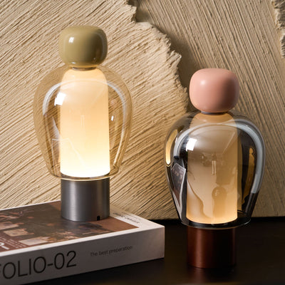LuminaJoy | Elegant Rechargeable Glass Table Lamp with Infinite Dimming 3