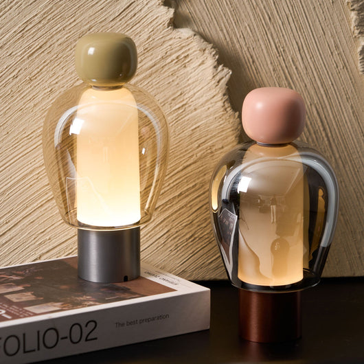 LuminaJoy | Elegant Rechargeable Glass Table Lamp with Infinite Dimming 3