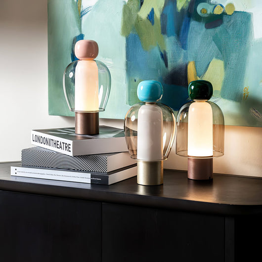 LuminaJoy | Elegant Rechargeable Glass Table Lamp with Infinite Dimming 8