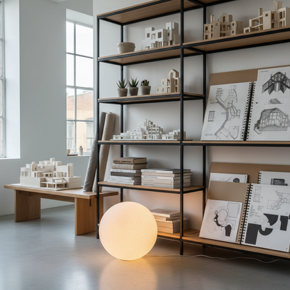 LunaBall | Elegant Modern Resin Globe Floor Lamp for Cozy Living Room Spaces 5