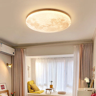 LunaGlow | Elegant Minimalist Round Flush Mount Ceiling Light 2