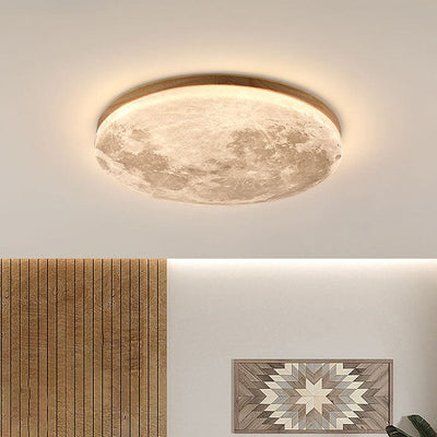 LunaGlow | Elegant Minimalist Round Flush Mount Ceiling Light 3