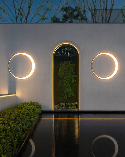 LunarGlow | Elegant Modern Outdoor Wall Lamp with Integrated LED Lighting 5
