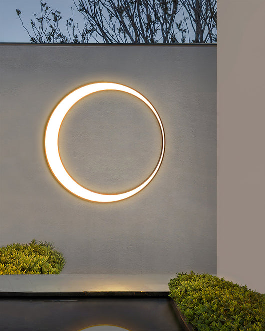 LunarGlow | Elegant Modern Outdoor Wall Lamp with Integrated LED Lighting 6