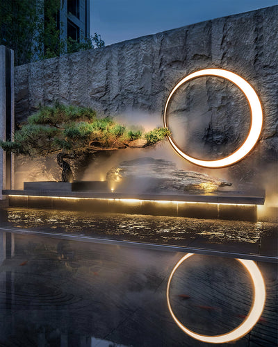 LunarGlow | Elegant Modern Outdoor Wall Lamp with Integrated LED Lighting 8