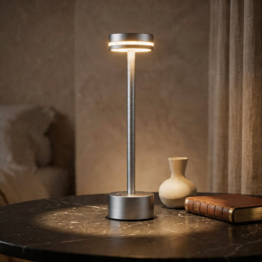 LuxeAlu | Elegant Cordless LED Table Lamp with Touch Control for Modern Spaces 2